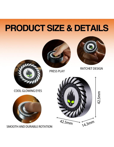 Spinner de Estrés Metálico 3-en-1 Berotok Plata - Juguete EDC