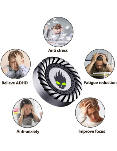 Spinner de Estrés Metálico 3-en-1 Berotok Plata - Juguete EDC