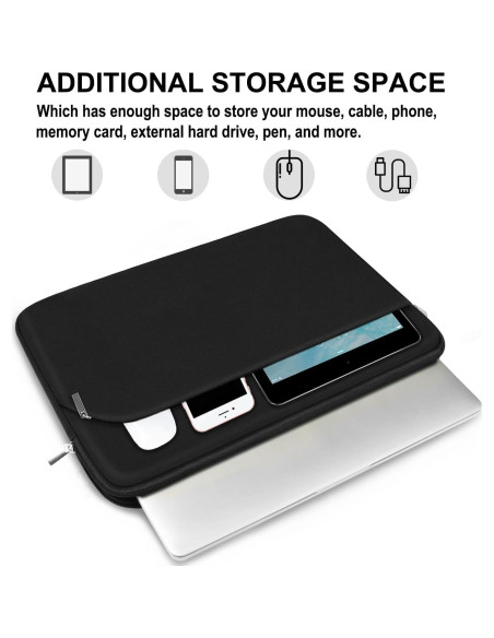 Funda para Laptop 14" MKLCCP Negra Slim con Bolsillo Funda para Laptop 14" MKLCCP Negra Slim con Bolsillo