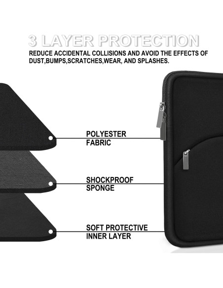 Funda para Laptop 14" MKLCCP Negra Slim con Bolsillo Funda para Laptop 14" MKLCCP Negra Slim con Bolsillo