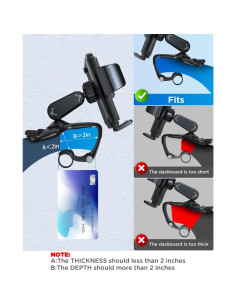 Soporte para teléfono en tablero de coche IPOW YBT-ZJ01 360 2