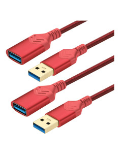 Cable de Extensión USB 3.0 ROFICORD 2Pack 0.61m Rojo