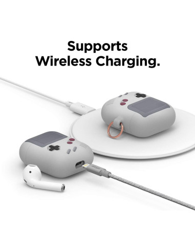 Estuche de Silicona Elago AW5 para AirPods 1 y 2 - Gris Claro