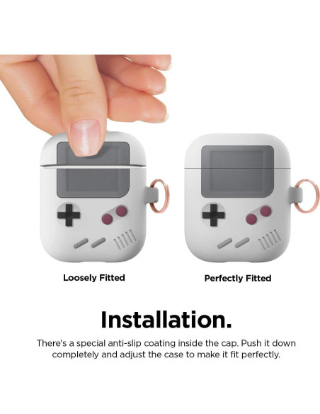 Estuche de Silicona Elago AW5 para AirPods 1 y 2 - Gris Claro