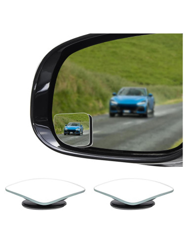 Espejo Convexo de Punto Ciego para Auto Lyxheth 2PCS Ajustable