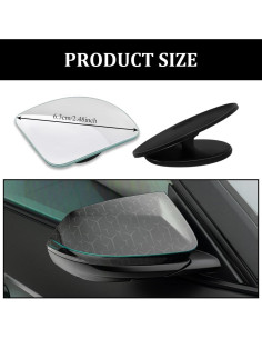 Espejo Convexo de Punto Ciego para Auto Lyxheth 2PCS Ajustable 2