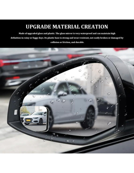 Espejo Convexo de Punto Ciego para Auto Lyxheth 2PCS Ajustable