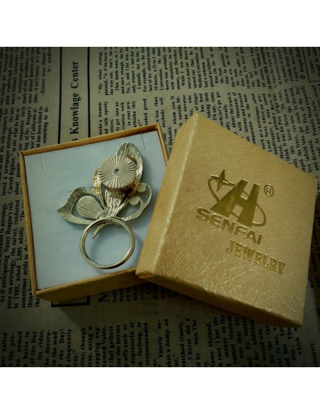 Broche de imán mariposa concha abulón Paua oro 8.5cm