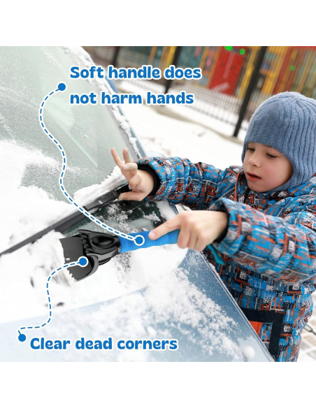 6 Raspadores de Hielo para Parabrisas Leriton - Mango Espuma