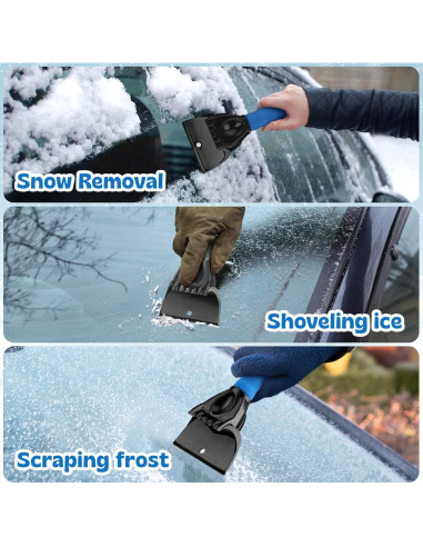 6 Raspadores de Hielo para Parabrisas Leriton - Mango Espuma