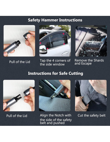 Herramienta de Escape de Auto COOSKIN VS-A2 2 en 1 Plata