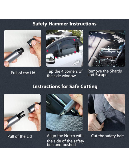 Herramienta de Escape de Auto COOSKIN VS-A2 2 en 1 Plata Herramienta de Escape de Auto COOSKIN VS-A2 2 en 1 Plata