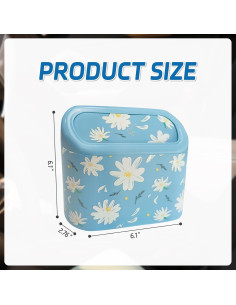 Mini Basurero de Coche Meorain Azul con Tapa y 5 Bolsas 2