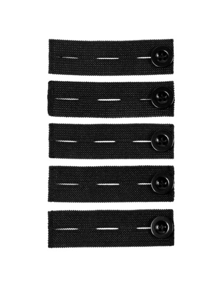 Extensor de Cintura Elástico Comfy Clothiers Negro - Paquete de 5
