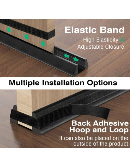 Tapón de Corrientes Lewondr 91.44 cm Impermeable Negro