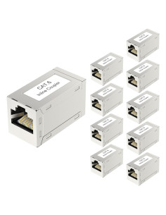Acoplador Ethernet RJ45 Cat6 VCELINK Blindado 10 Unidades