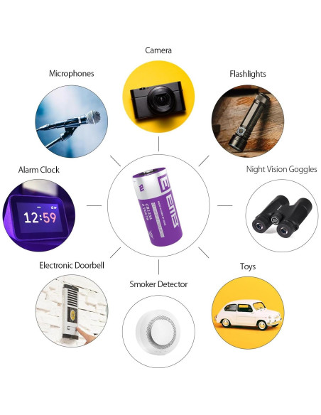 Batería de Litio EEMB CR123A 3V 1700mAh Paquete de 4