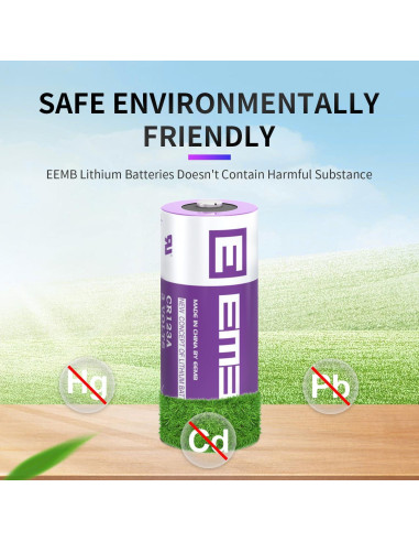 Batería de Litio EEMB CR123A 3V 1700mAh Paquete de 4
