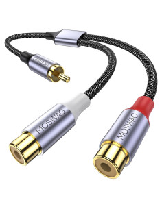 Cable RCA Macho a 2 Hembras MOSWAG 20cm Audio Estéreo
