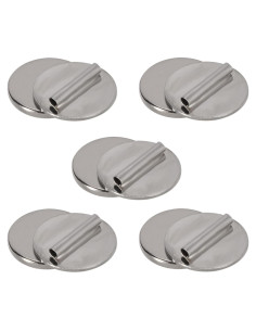 5 Mini Conversores de Broche Magnético Metálico Plata
