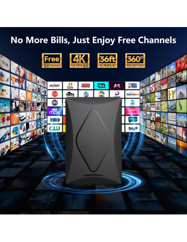 Antena de TV Interior A8cyc8R 2200+ Millas 4K HD