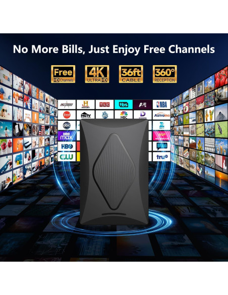 Antena de TV Interior A8cyc8R 2200+ Millas 4K HD Antena de TV Interior A8cyc8R 2200+ Millas 4K HD