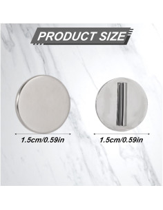 5 Mini Conversores de Broche Magnético Metálico Plata 2