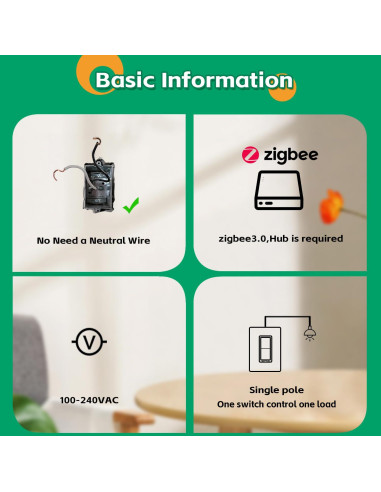 Interruptor Inteligente Zigbee Sin Neutro MartinJerry RP-ZB-S01