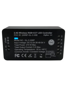 Controlador LED ZigBee GLEDOPTO Pro RGBW 12-54V 5A