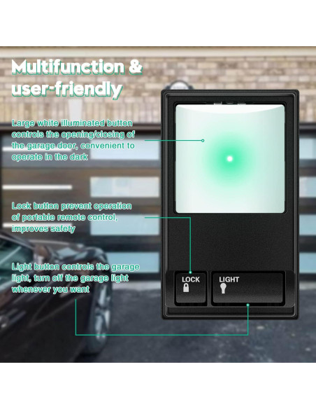 Panel de Control Garaje Briidea MK-048, Teclado Multifuncional