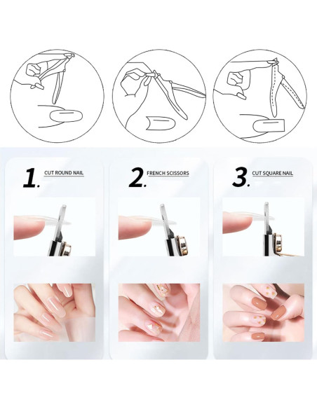 Cortador de Uñas Acrílicas KAAGEE con Medidor y 15 Imanes