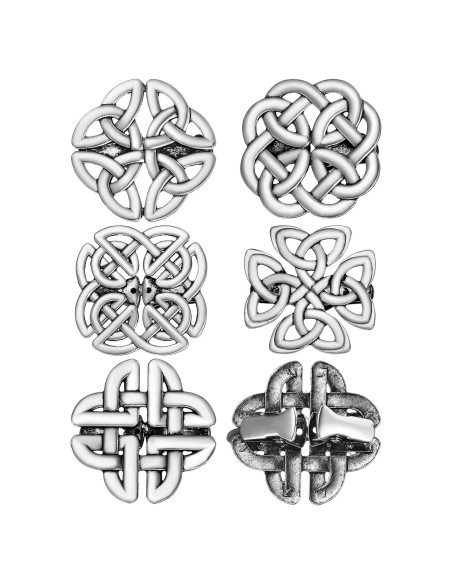 5 Clips de Chal Vintage Sasylvia en Plata para Mujer