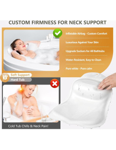 Cojín de baño inflable Starotatess de silicona ajustable 2