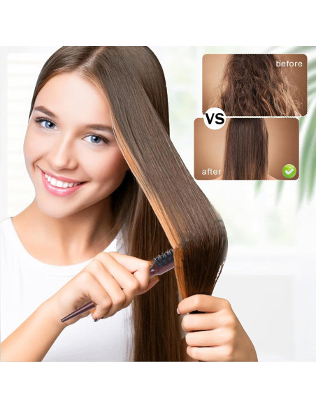 Cepillo de Alisar Cabello BOHUIZ de Madera y Nylon 27x15cm