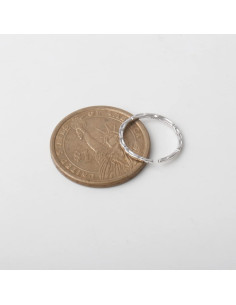 Anillo Abierto Ajustable de Plata Esterlina 925 Texturizado 2