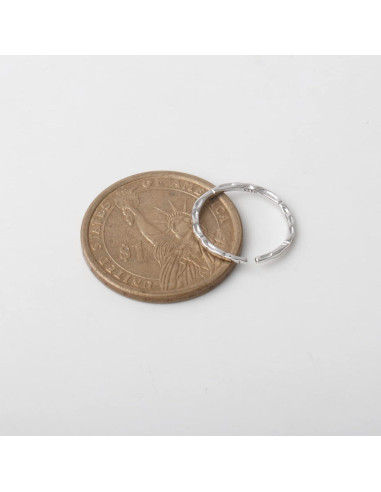 Anillo Abierto Ajustable de Plata Esterlina 925 Texturizado