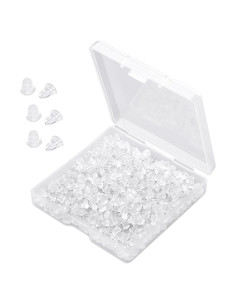 200 Soportes de Silicona para Pendientes QkonkgnS - 3mm y 4mm