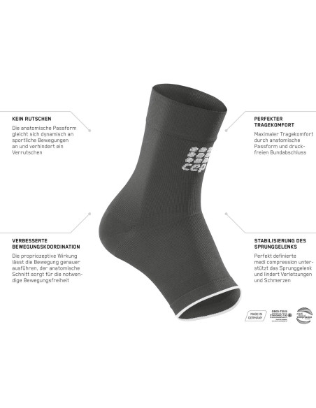 Manga de Compresión para Tobillo CEP Ortho Unisex Negro Gris