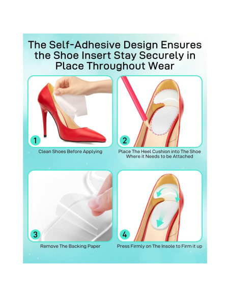 10 Almohadillas de Confort para Tacones Altos Snqqmtt - Gel Transparente