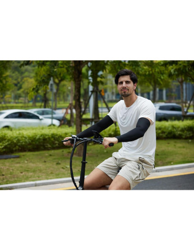 Manga de brazo deportiva XINFIRE negra con protección UV