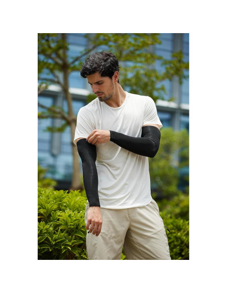Manga de brazo deportiva XINFIRE negra con protección UV