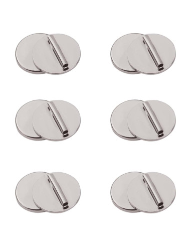 6 Piezas Convertidor de Broche Magnético Plata XIHIRCD