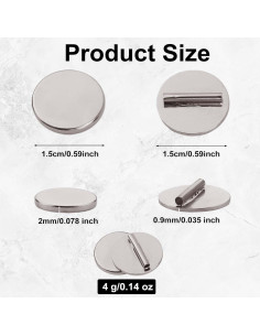 6 Piezas Convertidor de Broche Magnético Plata XIHIRCD 2