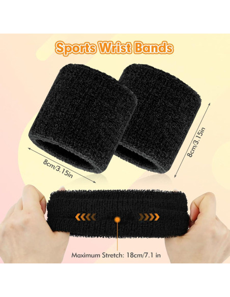 Banda de Muñeca Deportiva ldbl - Juego de 8 Unidades Absorbentes