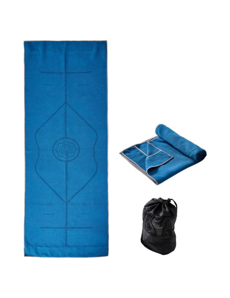 Toalla de Yoga Antideslizante RYTMAT 183x61 cm Azul Oscuro