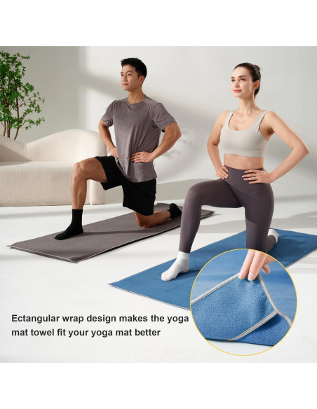 Toalla de Yoga Antideslizante RYTMAT 183x61 cm Azul Oscuro