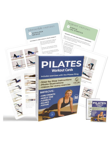 Tarjetas de Ejercicio de Pilates Core Time - 56 Tarjetas