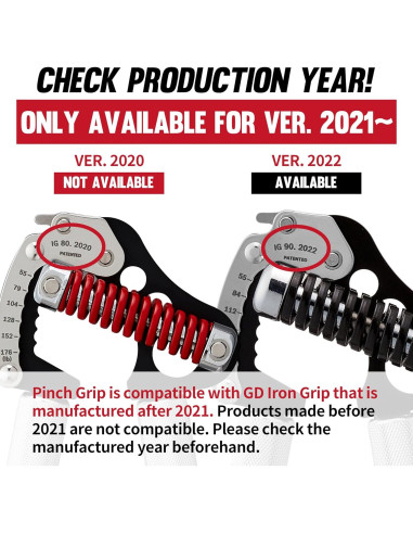 Pinch Grip GD para IRON GRIP EXT 80/90 - Agarrador de Fuerza