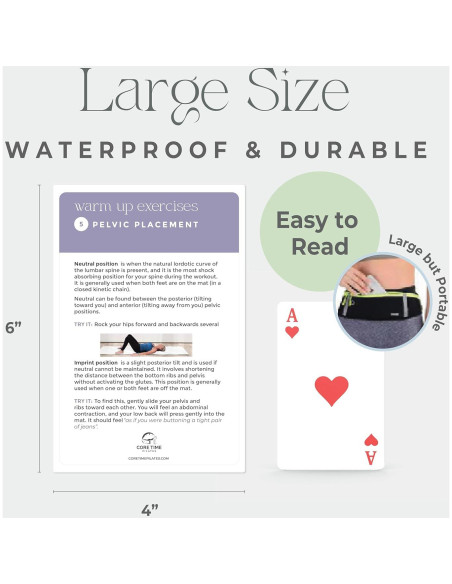 Tarjetas de Ejercicio de Pilates Core Time - 56 Tarjetas