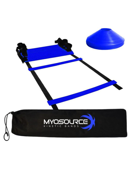 Escalera de Entrenamiento Myosource Kinetic Bands 4.57m con 16 Conos
